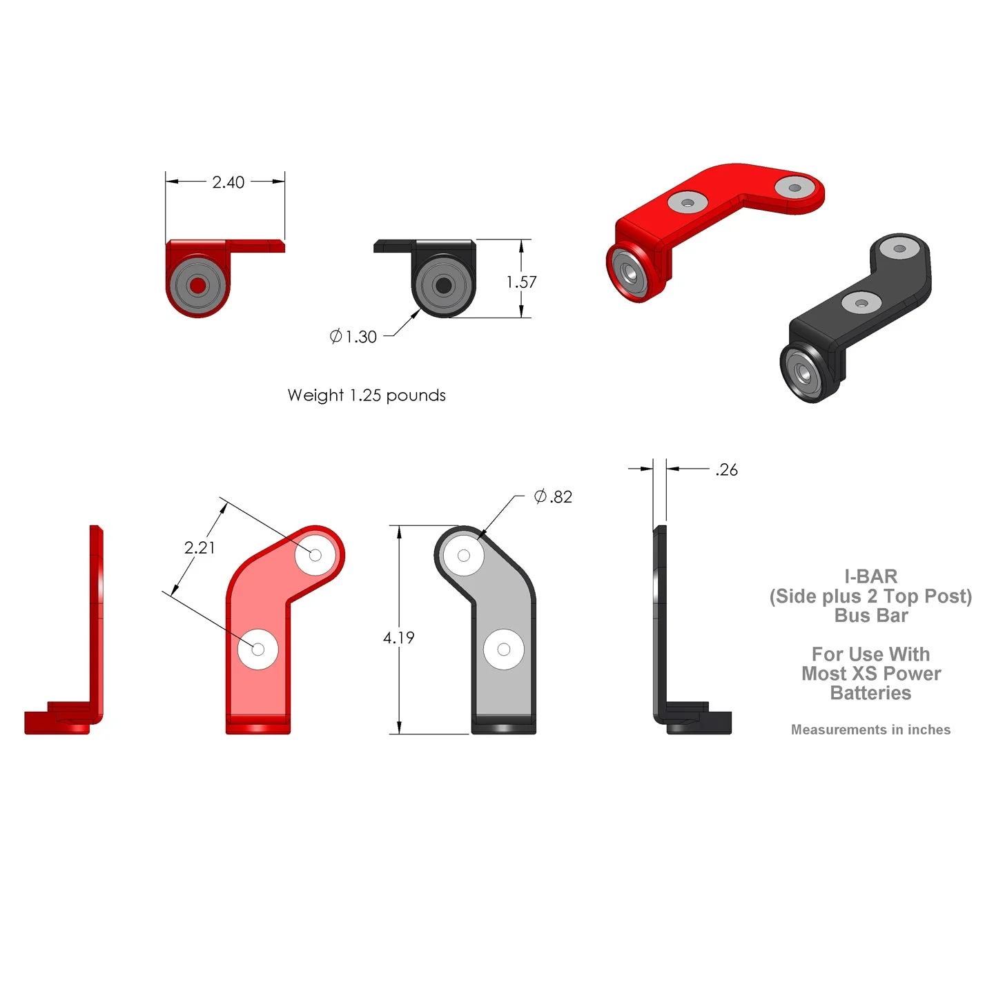 XS Power 553 Battery Post Adaptor - Image 2