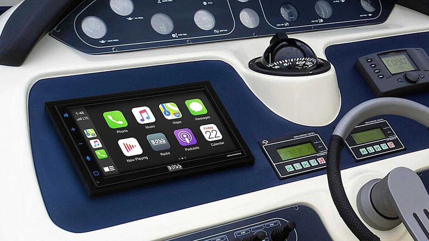Boss MRCP9685A 6.75" Weather-Proof Double-DIN Multimedia Receiver w/ Apple CarPlay/ Android Auto - Image 4