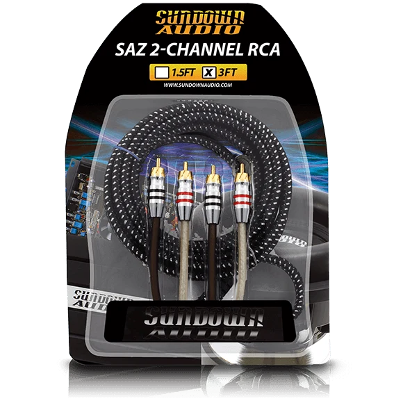 Sundown Audio SAZ2-3FT SAZ 2-Channel RCA Interconnects