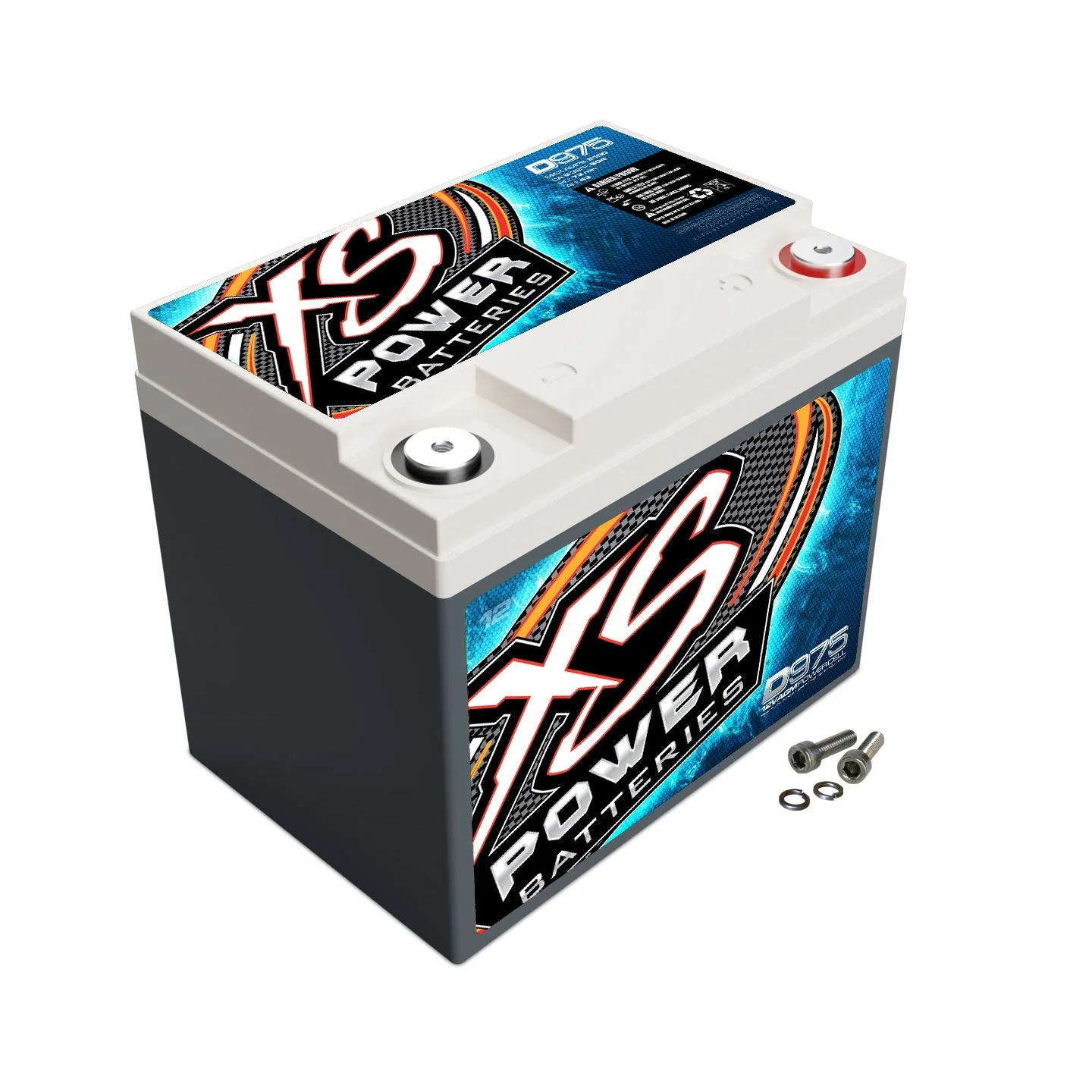 XS Power D975 12 Volt AGM 2100 Amp Sealed Car Audio Battery/Power Cell+Terminals