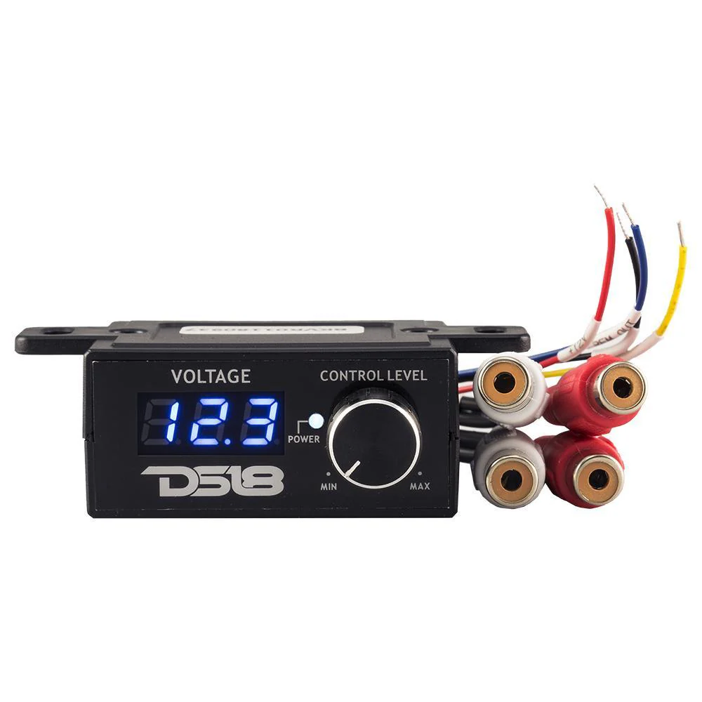 DS18 BKVR Remote Level Control With Voltmeter Display Mountable Bass Knob