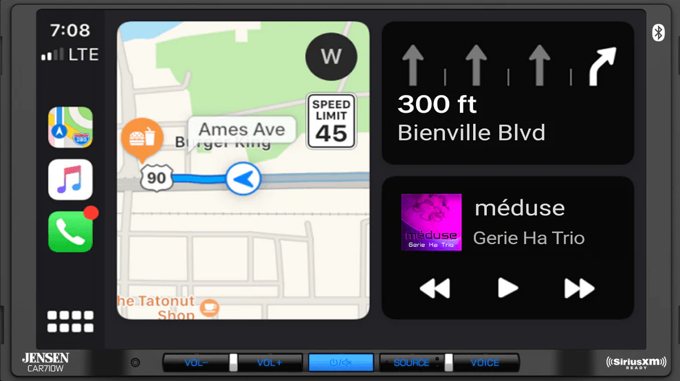 Jensen CAR710W Double-DIN Receiver w/ Apple CarPlay / Android Auto - Image 3