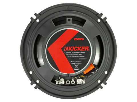 Kicker 51KSC6504 6.5" 6-1/2" 100W 4-Ohm 2-Way Coaxial Speakers KSC650 - Image 4