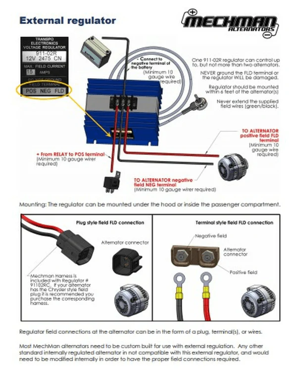 Mechman Alternators Adjustable External Regulator - Image 4