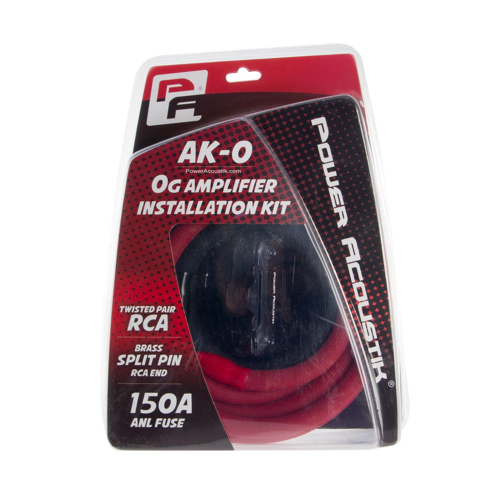 Power Acoustik AK-0 0 Gauge Wire Kit w/ 200A ANL Fuse