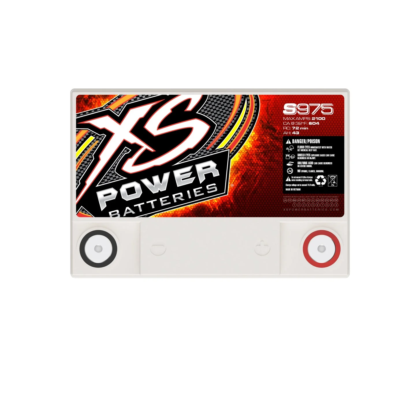 XS Power S975 12 Volt AGM 2100 Amp Sealed Starting/Racing Battery/Power Cell - Image 4