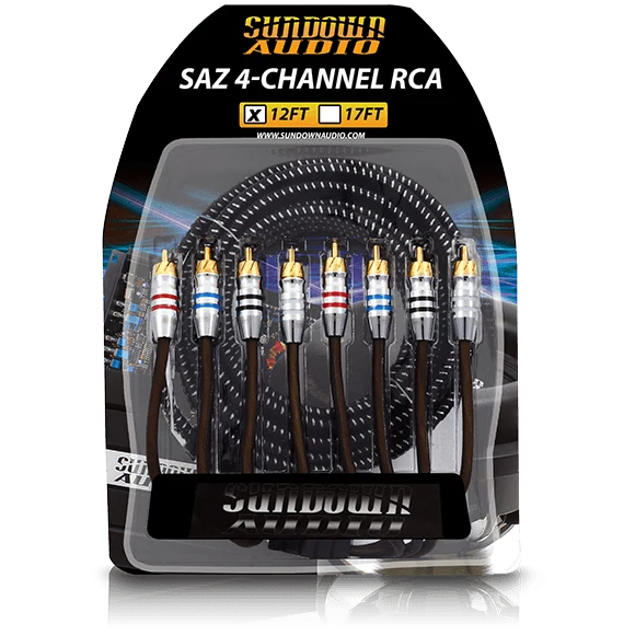 Sundown Audio SAZ4-12FT SAZ 4-Channel RCA Interconnects