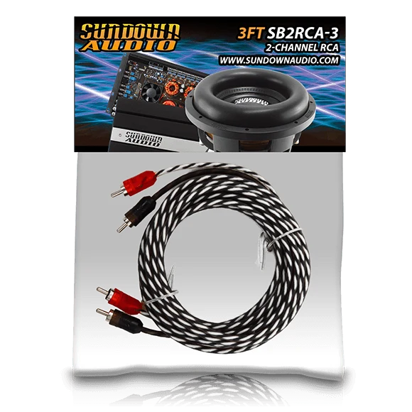 Sundown Audio SB2-3FT 2-Channel RCA Interconnect Cables