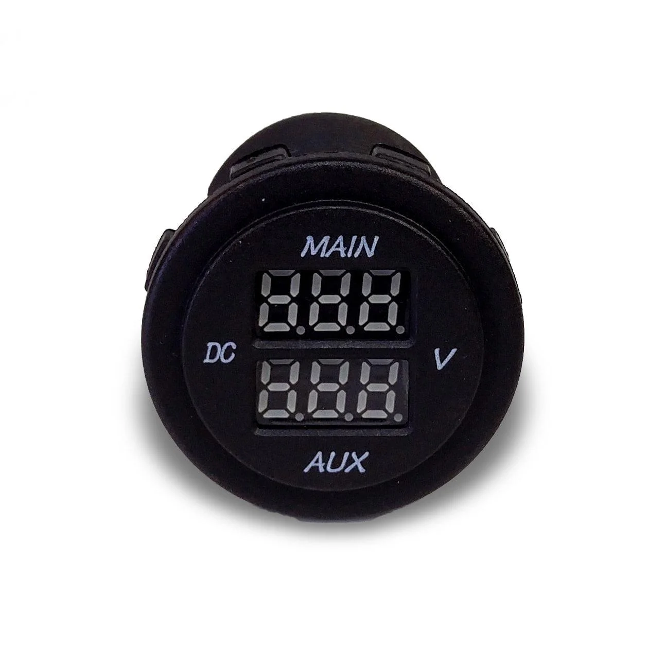 Sparked DS4010DS-G Green Dual LED 12V Audio Voltmeter Monitor for Main+AUX Battery - Image 3