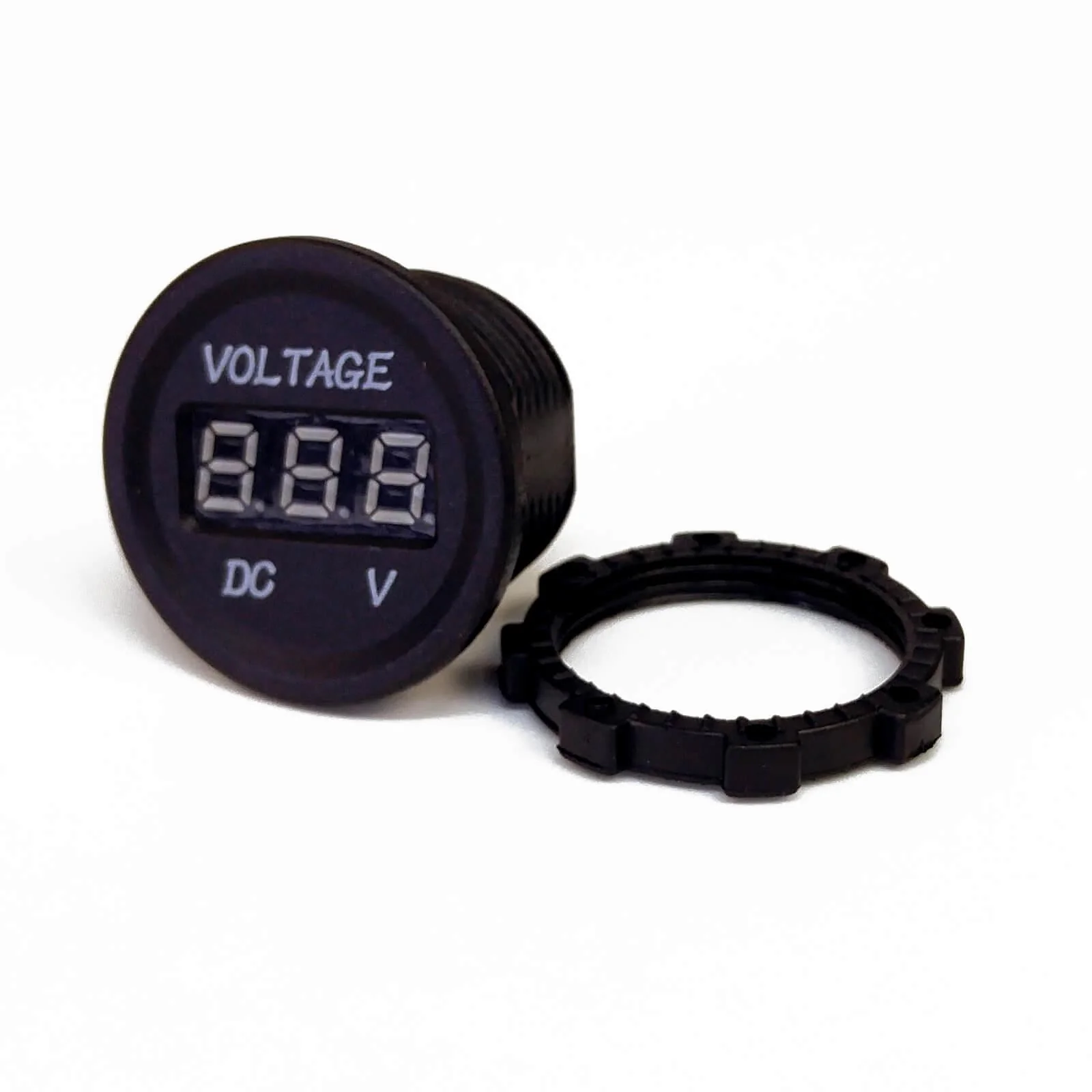 Sparked Single Red 12V Round LED Voltmeter-Lighter Size Car Audio/Racing - Image 5