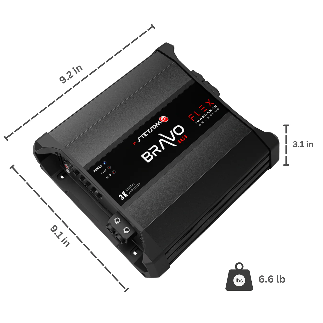 STETSOM BRAVO BASS FLEX 3K DIGITAL SUBWOOFER AMPLIFIER - Image 6