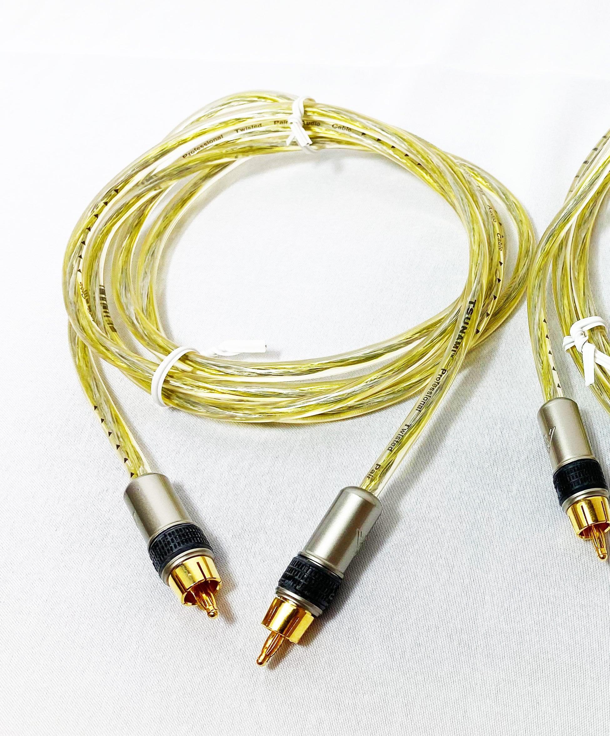 Tsunami RTP900YL-6 24K Gold Plated 6-Foot 2-Channel Male to Male Twisted Pair RCA