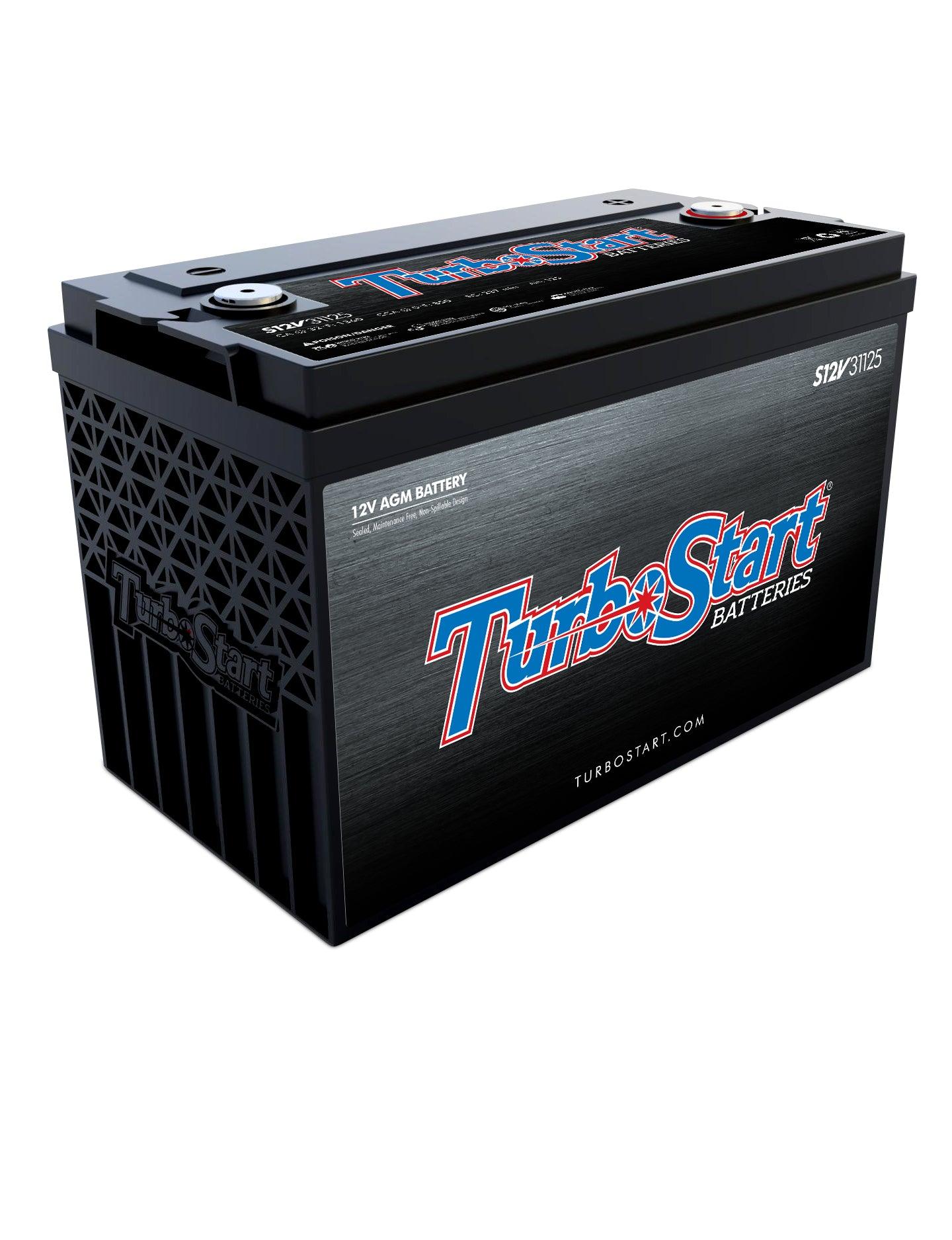 Turbostart S12V31125 12 Volt Group 31 AGM Race/Street/Off Road/Car Audio Battery